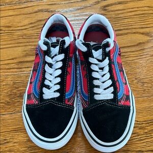 Vans x Krooked by Natas Ray Barbee Skateboard shoes. Black and red. Men’s Size 5
